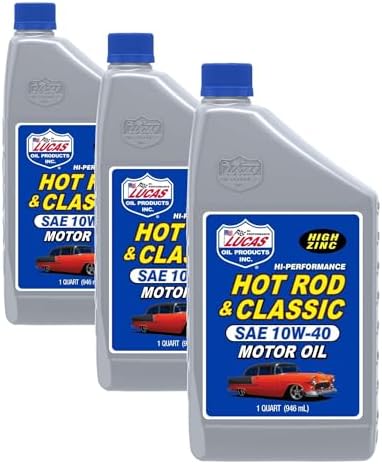 Lucas Oil 10688 Hot Rod and Classic Car SAE 10W-40 Motor Oil - 1 Quart