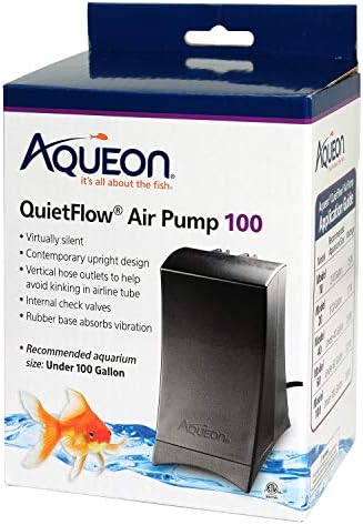 Aqueon QuietFlow Aquarium Air Pump 10, For 2-10 Gallon Tanks, Black