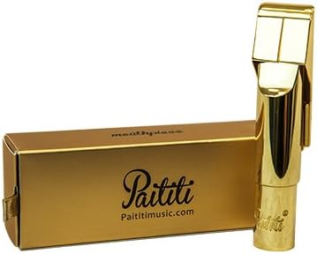 Paititi Professional Gold Plated Alto Saxophone Metal Mouthpiece #6