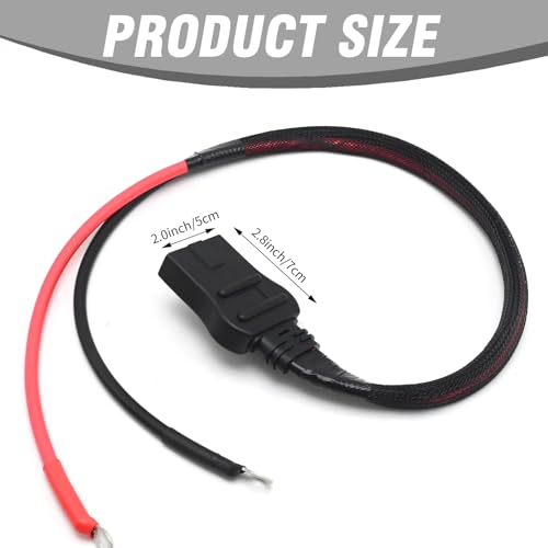 Anxingo 21294 2-Pin Battery Cable Harness Plow Side, Replacement for Western Unimount and Ultramount Straight Blade Plows, Replaces 8245
