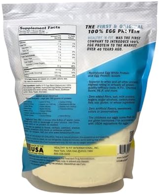 Healthy 'N Fit 100% Egg Protein- Vanilla Ice Cream (2lb): 100% Egg White Protein Plus Natural Peptides. Pure, All Naturally Sweetened Protein