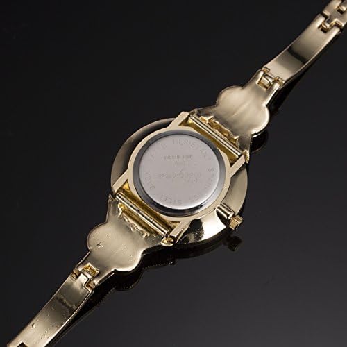 SIBOSUN Lady Women Wrist Watch Quartz Gold Stainless Steel Crystal Dress Fashion Bracelet