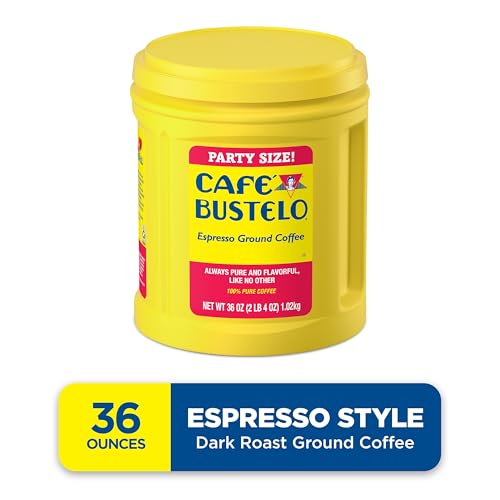 Café Bustelo, Espresso Style Dark Roast Ground Coffee, 10 oz. Can | Packaging May Vary