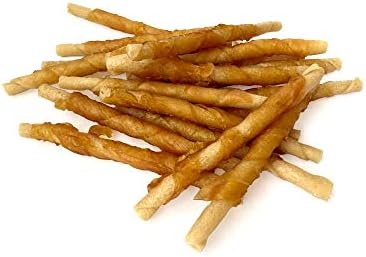 Rena's Recipe Chicken Twisty Sticks Chicken Wrapped Dog Treats, 8 oz | Rawhide-Free Chicken Wrapped Soft Chews with Glucosamine for Joint Support