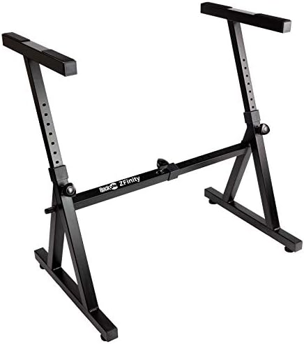 RockJam RJX29 Adjustable X Frame Keyboard Stand with Locking Straps