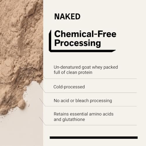 NAKED Goat - Pasture Fed Goat Whey Protein Powder from Small-Herd Wisconsin Dairies, 2Lb Bulk, GMO Free, Soy Free. Easy to Digest - All Natural - 23 Grams of Protein - 30 Servings