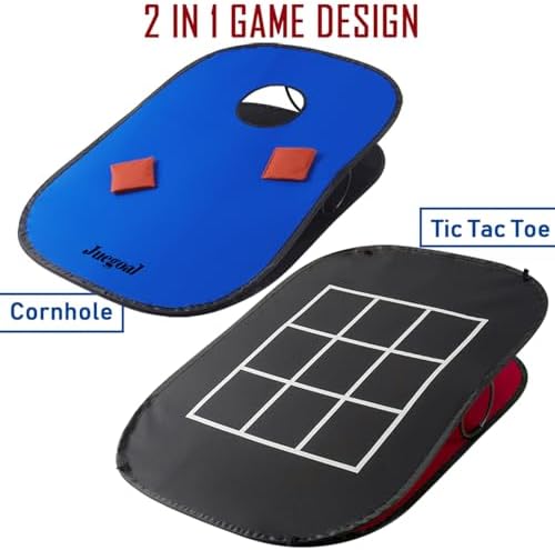Juegoal 3x2ft Collapsible Portable Cornhole Game Set with 2 Cornhole Boards, 10 Bean Bags, Carrying Bag
