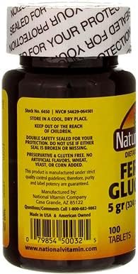 Nature's Blend Ferrous Gluconate Tablets, 100 Count