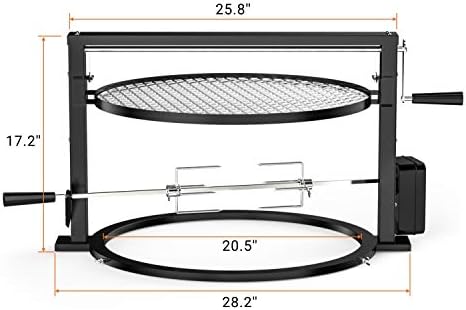 Santa-maria Style Grill Rotisserie System for Weber 22" Kettle Grills