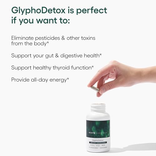 EcoNugenics GlyphoDetox Supplement – Detox Cleanse to Safely Remove Glyphosate Pesticides & Agricultural Toxins