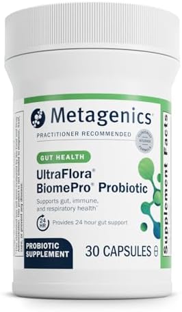 Metagenics UltraFlora BiomePro Probiotic Supplement, 30 Capsules