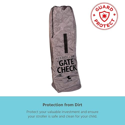 J.L. Childress Gate Check Bag for Umbrella Strollers - Travel Bag for Airplane, Fits Most Single Umbrella Baby Strollers, Airport Accessories for Gate Check, Flying Essentials - Red