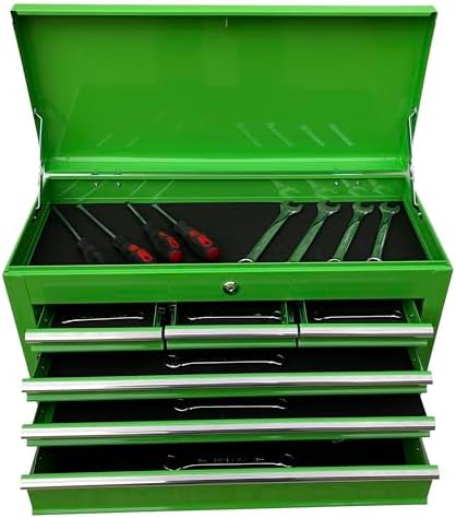 Workington Portable Metal Tool Chest with 6 Drawers, 24" 6-Drawer Tool Chest Cabinet with Ball Bearing Drawer Slides