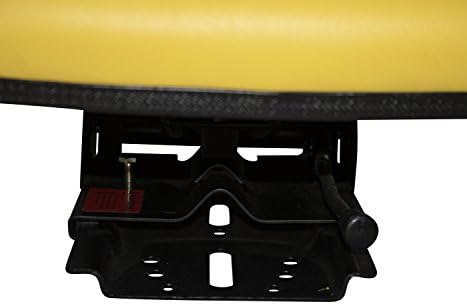 TRAC SEATS YELLOW WAFFLE STYLE UNIVERSAL TRACTOR SUSPENSION SEAT WITH TILT FITS JOHN DEERE 5200 5210 5300 5310