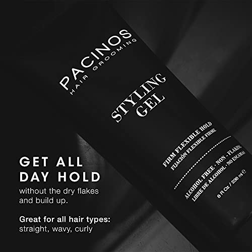 Pacinos Styling Gel Medium Shine All Day Hold, Conditions (8 fl oz)