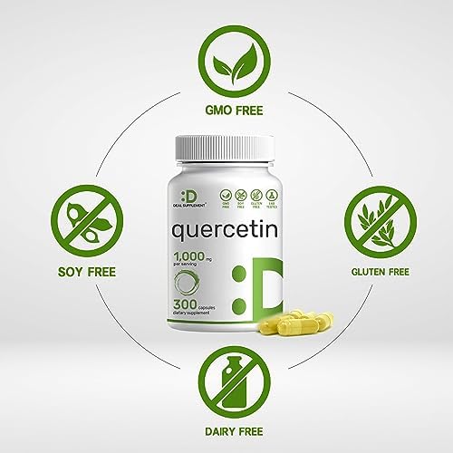 DEAL SUPPLEMENT Quercetin 1, 000mg Per Serving, 300 Capsules – Healthy Immune Support Supplements, High Bioavailable Flavonoids