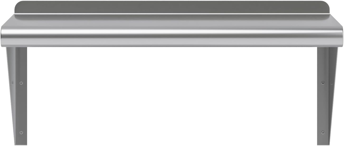 AmGood 24" Long X 18" Deep Stainless Steel Wall Shelf | NSF Certified | Appliance & Equipment Metal Shelving | Kitchen, Restaurant, Garage, Laundry, Utility Room