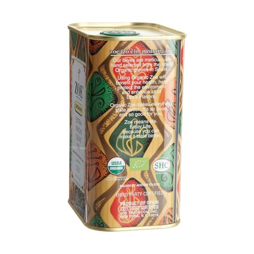 ZOE Extra Virgin Olive Oil 3L (101.4 fl oz) | Freshly Harvested, First Cold-Pressed | High Polyphenol, Hand-Selected Olives from Spain | Fruity Flavor, Rich Aroma | BPA-Free Tin