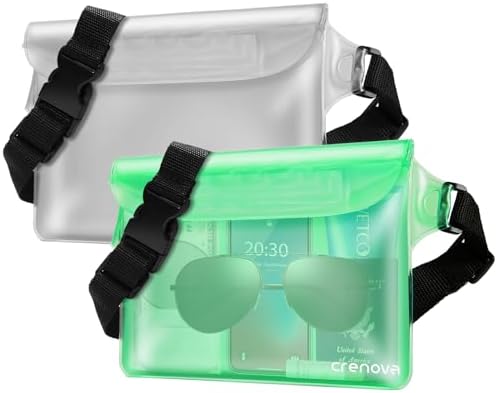 Waterproof Bag Fanny Packs for Women, Cruise Vacation Essentials Waterproof Pouch for Phone Passport Purse, Floating Dry Bags for Beach Water Park Boating Fishing Diving Surfing Kayaking Accessories | Floating, ideal for Beach, Boating & Kayaking, Durabl…