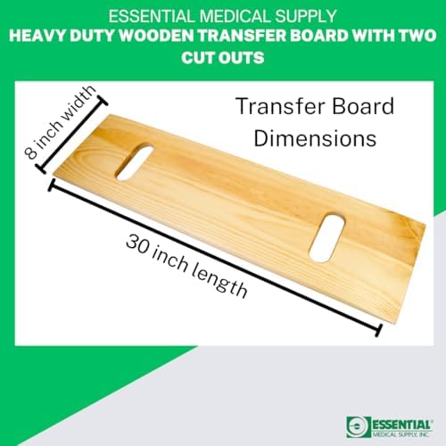 Essential Medical Supply Heavy Duty Transfer Board for Bath, Toilet