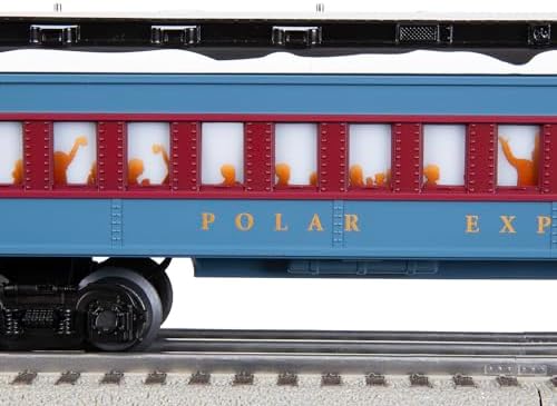 Lionel The Polar Express Diner Car – O Gauge Model Train Car with Interior Lighting, Diecast Trucks, Operating Couplers & Holiday Snow Roof, Age 14+