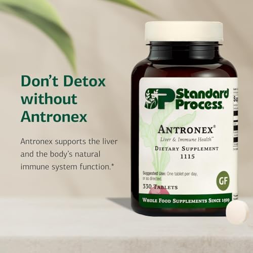 Standard Process Antronex - Liver Health Supplement - Gluten-Free, Non-Dairy & Non-Soy - 180 Tablets (180 Servings)