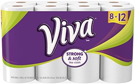 VIVA Choose-A-Sheet Paper Towels White Regular Roll 6 Count, Cloth-Like Texture, Strong & Soft Paper Towels for Ultimate Clean, 6 Count (Pack of 1)