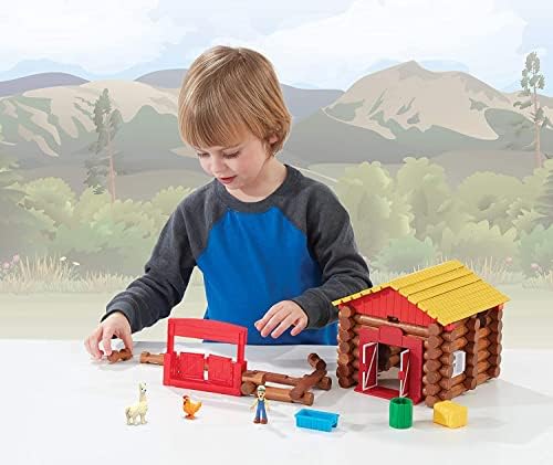 Lincoln Logs – Fun On The Farm - 102 Parts - Real Wood Logs - Ages 3+