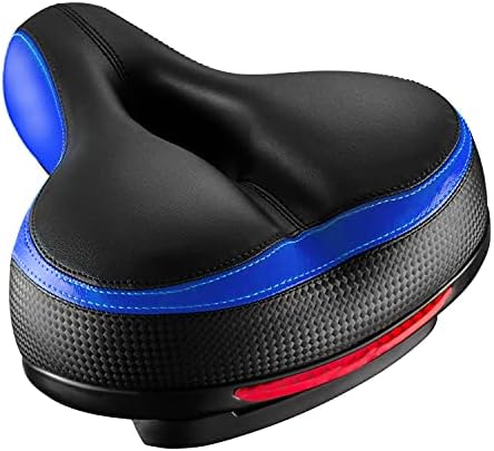 Bike Seat, Most Comfortable Bicycle Seat Dual Shock Absorbing Memory Foam Waterproof Bicycle Saddle Bike Seat Replacement with Refective Tape