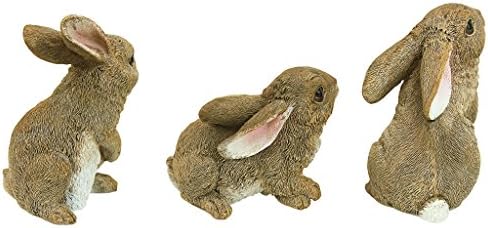 Design Toscano QM200681 Hopper the Bunny Standing Rabbit Indoor/Outdoor Garden Statue, 6 Inches Wide, 11 Inches Tall, Handcast Polyresin, Full Color Finish