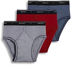 Jockey Classic Low Rise Brief- 3 Pack - 100% Cotton Underwear for Men