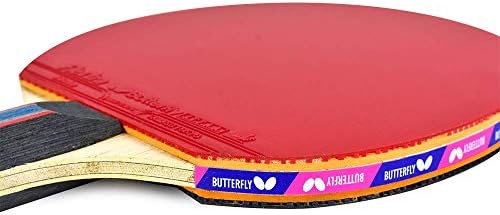 Butterfly B702FL Shakehand Table Tennis Racket | China Series | Powerful Carbon Blade and Rubber Combination with Racket Case | Recommended for
