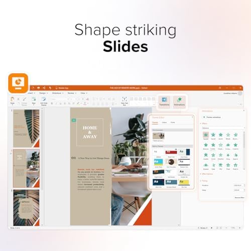 MobiOffice Lifetime 4-in-1 Productivity Suite for Windows | Lifetime License | Includes Word Processor, Spreadsheet, Presentation