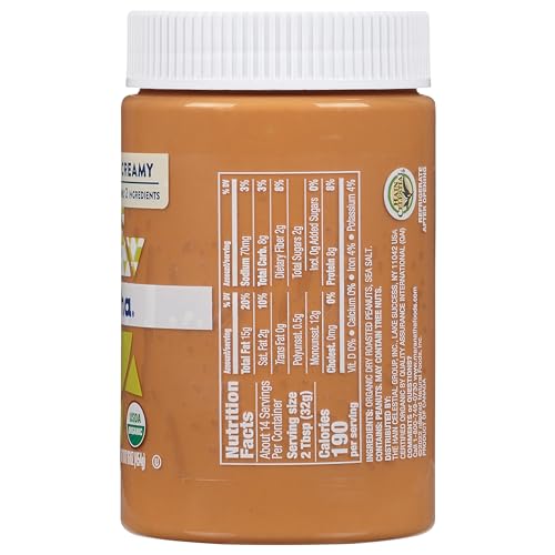 MaraNatha Organic Creamy Peanut Butter, 16 Ounce Jar