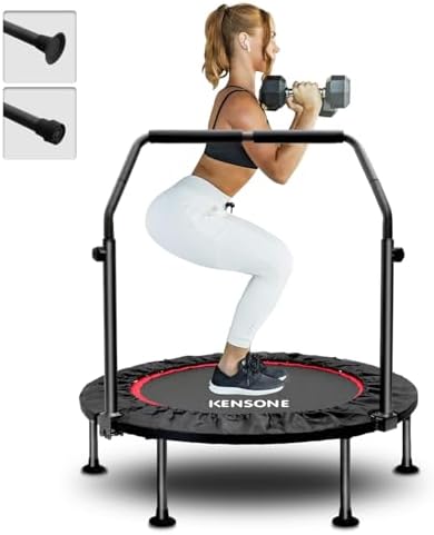 KENSONE 40"/48" Rebounder Trampoline for Adults Indoor Handle 330/450 LBS