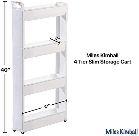 Miles Kimball Slim Storage Cart 4 Tier