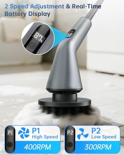 Electric Spin Scrubber, IPX7 Waterproof 2-Speed