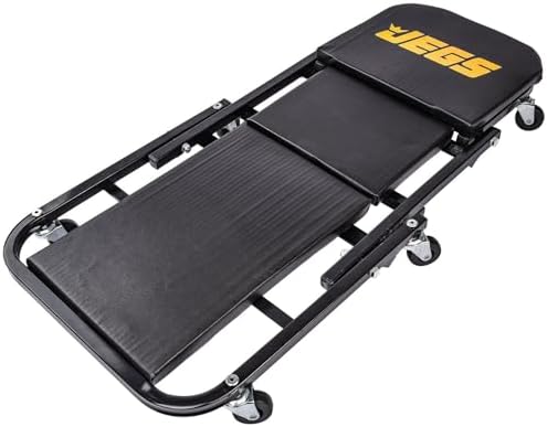 JEGS 2-in-1 Folding Creeper & Z-Seat | 2-in-1 Folding Creeper & Z-Seat for supporting the driver or passenger in the vehicle; steel construction
