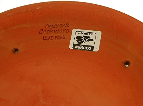 Mexican Clay Flat Cazuela Pot, Small, 3 Quarts