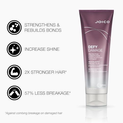 Joico Defy Damage Protective Shampoo & Conditioner Set | For Color-Treated Hair | Strengthen Bonds & Preserve Hair Color | With Moringa Seed Oil &
