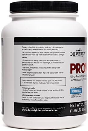 PROVOSYN Whole Egg, Milk & Beef Protein Powder, Vanilla, 616 g | Ultra-Premium Whole Egg, Casein + Whey & Beef Protein