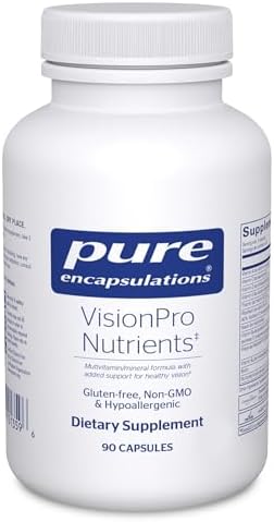 Pure Encapsulations VisionPro Nutrients | Hypoallergenic Multivitamin/Mineral Complex for Maintaining Healthy Vision* | 90 Capsules | Hypoallergenic