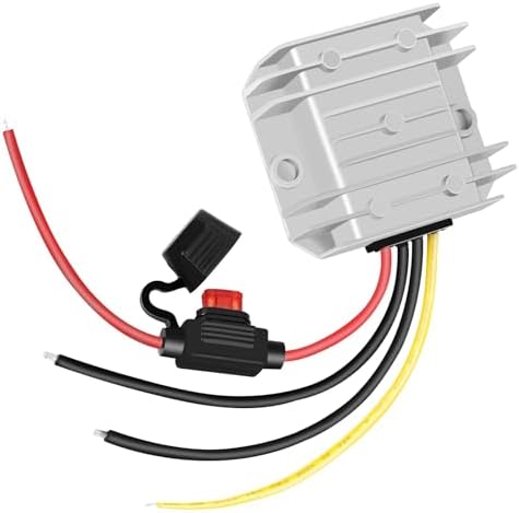 DC-DC 6V 10A 60W Step-Down Converter 12V 24V to 6V Power Transformer Converter with Fuse, Waterproof Voltage Regulator…