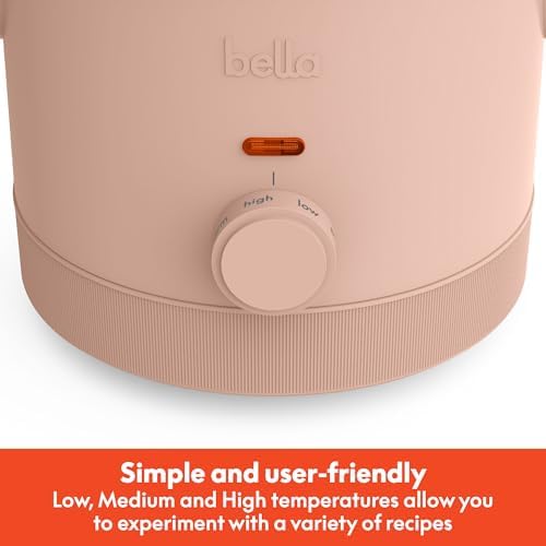 bella 1.5qt Manual Slow Cooker with 3 Heat Settings, Blossom