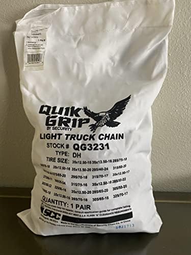 SCC QG3229CAM Quik Grip Wide Base Type CAM-DH Light Truck Tire Traction Chain - Set of 2