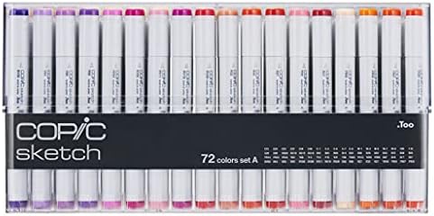 Copic Sketch, Ultra-blendable Alcohol Markers, 72pc Set B