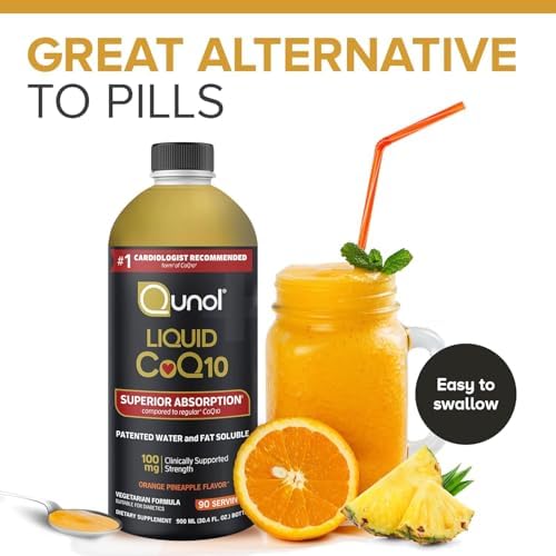 Qunol Liquid CoQ10 100mg, Superior Absorption, Antioxidant, 20 Ounces | #1 Cardiologist Recommended Supplement for Heart Health, Coenzyme Q10 Supplement to support Vascular Health & Cellular Energy