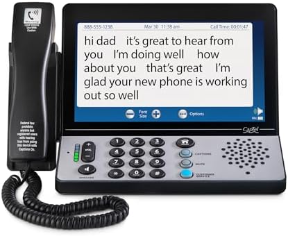 Hamilton CapTel 2400iSPNBT Large Touch Screen Captioned Telephone | Phone for Hard of Hearing with Answering Machine and Speakerphone