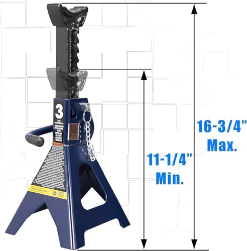 TCE TCE40753 Torin Steel Under Hoist Jack Stand: 3/4 Ton (1,500 lb) Capacity, Blue