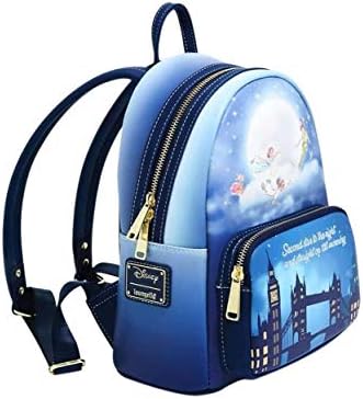 Loungefly Disney Peter Pan Second Star Glow Womens Double Strap Shoulder Bag Purse